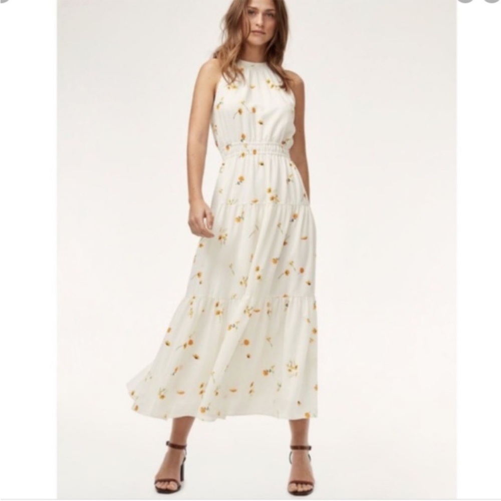 Floral Sleeveless White Dress - Picture 2 of 12